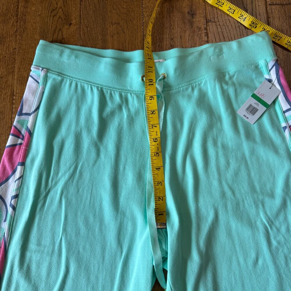 Crown & Ivy Beach Half Zip Shirt XL & Capri L Mint Pink Umbrella Active Wear Set - Picture 5 of 13